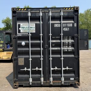 20ft Shipping Container – Matte Black Finish