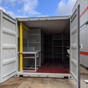 20Ft Workshop Containers With Shelves – Built for Durability and Performance for Sale