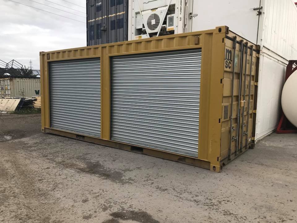 Yellow 20ft Container – Dual Side Roll-Up Doors for Sale - Image 5