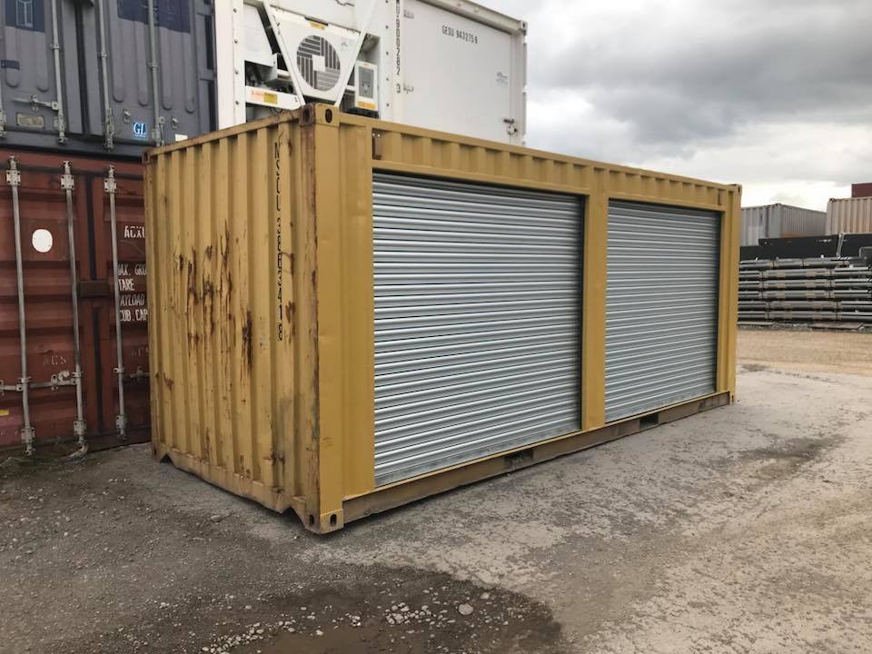 Yellow 20ft Container – Dual Side Roll-Up Doors for Sale - Image 4