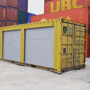 Yellow 20ft Container – Dual Side Roll-Up Doors for Sale