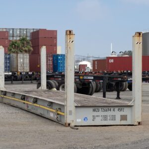 20-foot Flat Rack Shipping Container – Cargo-worthy for Sale