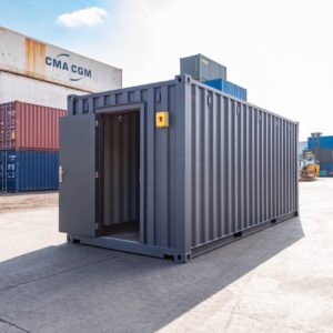 Enhanced 20ft Standard Shipping Container – Grey Finish for Sale