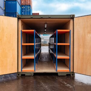 40ft Tunnel Container – Fully Shelved Mobile Workshop for Sale