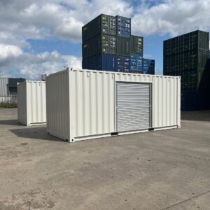 20ft Custom Shipping Container – Roller Shutter RAL 7035 Respray for Sale