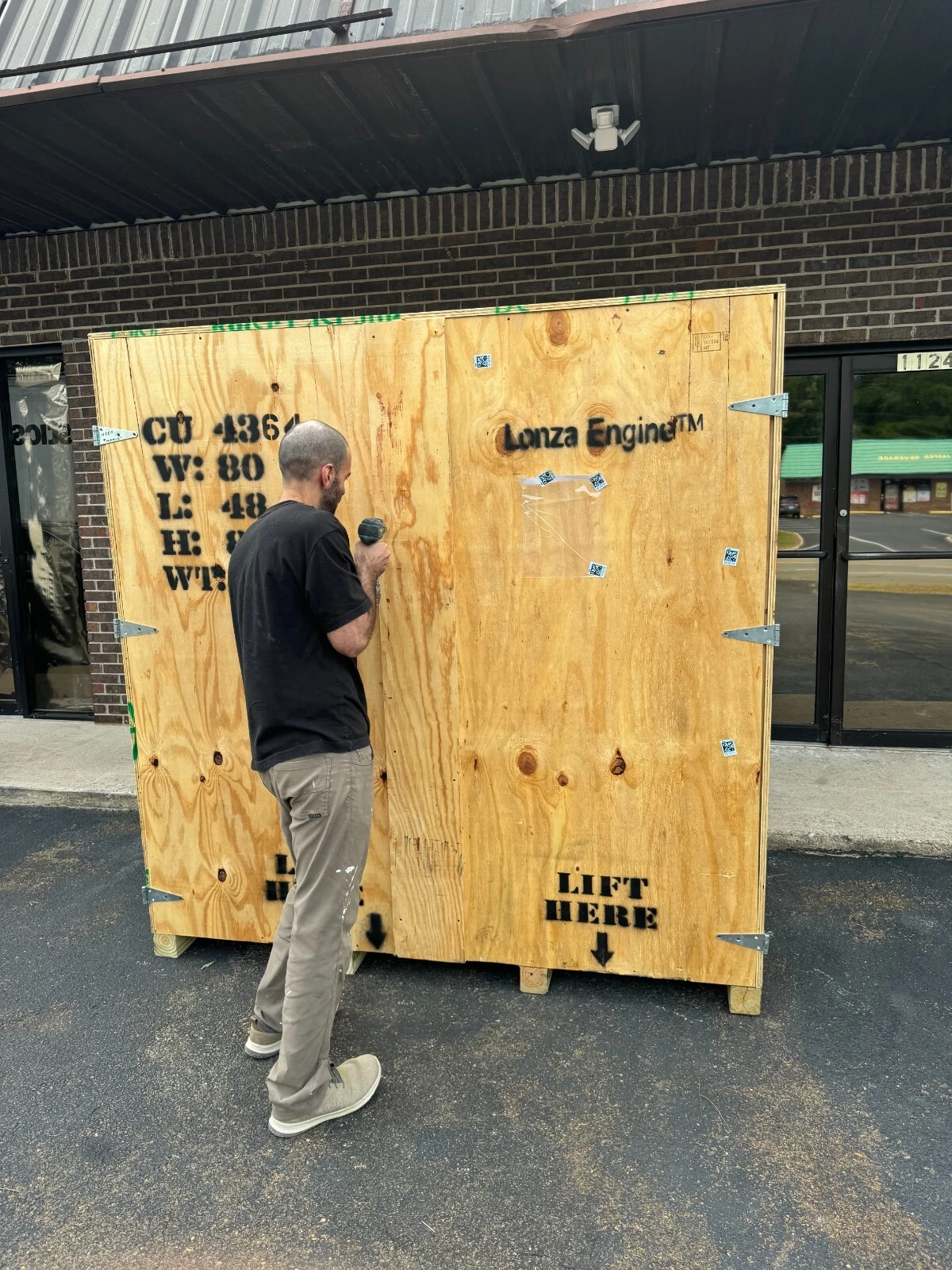 Heavy Duty Wood Shipping Crate – 80″ x 48″ x 82″ for Sale - Image 2