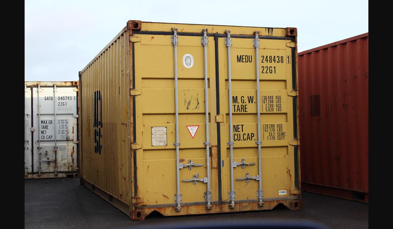 20ft Shipping Container – Yellow Finish